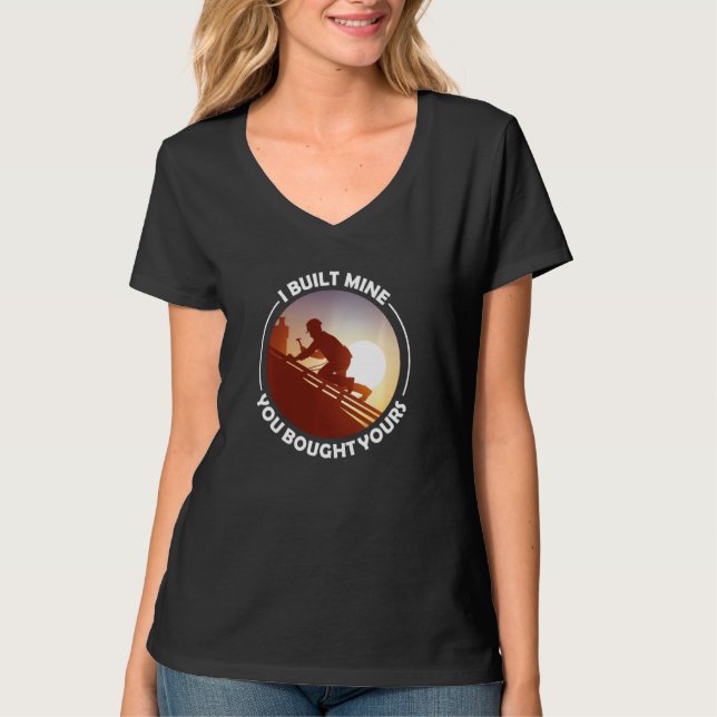 Camiseta Pai Engraçado Padre Carpenter Eu Construí Min (Frente)