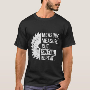 Camiseta Pai Engraçado Padre Mede-se Corte Jurar Pai de Ha