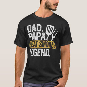Camiseta Pai Engraçado Papá Carne Legenda Fumante Legal Ret