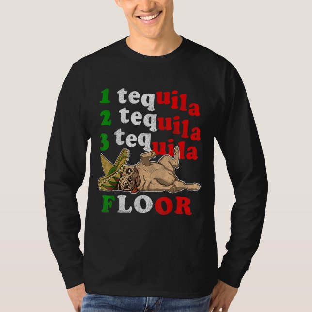 Camiseta Pai Engraçado Presente 1 2 3 Tequila Floo (Frente)