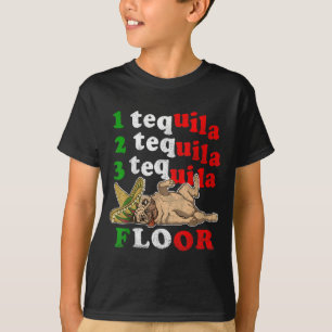 Camiseta Pai Engraçado Presente 1 2 3 Tequila Floo