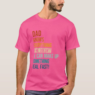Camiseta Pai Engraçado Sabe Tudo Que Melhor Papá Alguma Vez