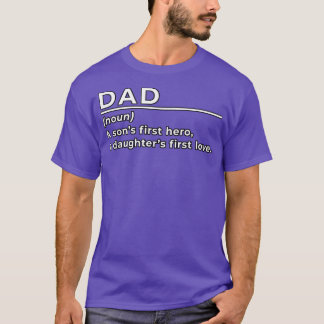 Camiseta Pai Engraçado ( substantivo) Filhos Primeiro Herda