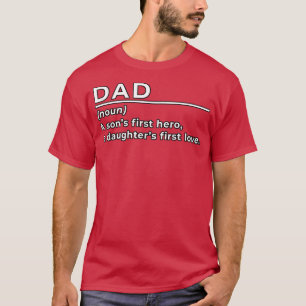 Camiseta Pai Engraçado ( substantivo) Filhos Primeiro Herda