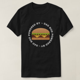 Camiseta Pai Equipado Com Burgers, Camisa-T Literada