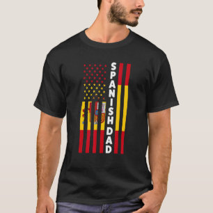 Camiseta Pai Espanhola de Espanha Pai de pintura