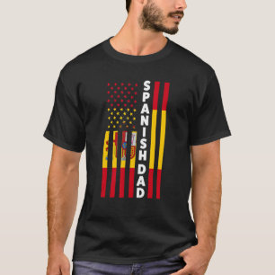 Camiseta Pai Espanhola de Espanha Pai de pintura