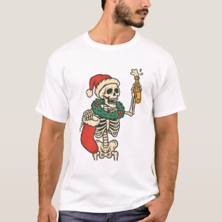 Camiseta Pai Esqueleto Engraçado Imposto Natal Humor Festiv