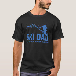 Camiseta Pai Esquiador Divertido Aventura Nevosa Amantes de