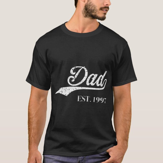 Camiseta Pai Est1997, Excelente Perfeito Com Amor De Presen (Frente)