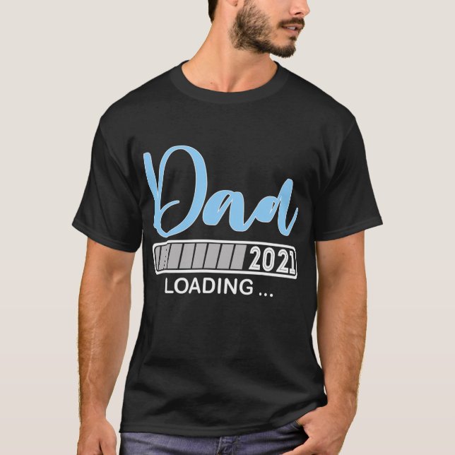 Camiseta Pai Est 2021 Carregando o Futuro Novo Pai Baby (Frente)