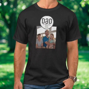 Camiseta Pai Est. Foto Moderno Negrito Simples Nomes das Cr