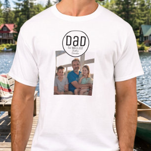 Camiseta Pai Est. Foto Moderno Negrito Simples Nomes das Cr