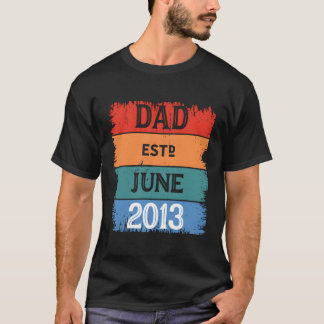 Camiseta Pai Est Jun 2013 Orgulhoso Papa Avô Melhor Perna P