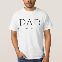 Camiseta Pai Est Moderno Novo Pai Promovido ao Pai