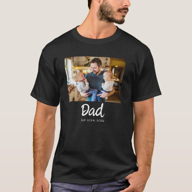 Camiseta Pai Estabeleceu Foto (Frente)