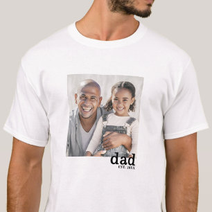 Camiseta Pai Estabeleceu Foto Personalizada