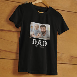 Camiseta Pai Estabeleceu Tipografia Foto