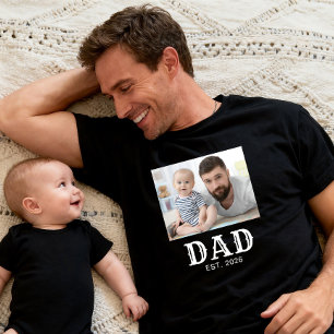 Camiseta Pai Estabeleceu Tipografia Foto