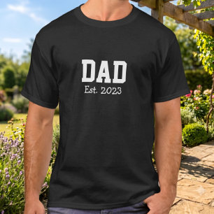 Camiseta Pai Estabelecido Branco Preto Ousado