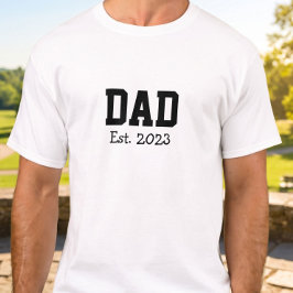 Camiseta Pai Estabelecido Negrito Preto Branco