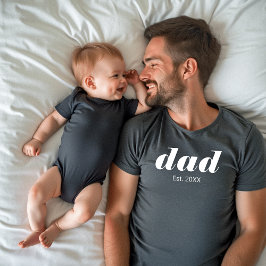 Camiseta Pai Estabelecido Novo Presente para o Pai