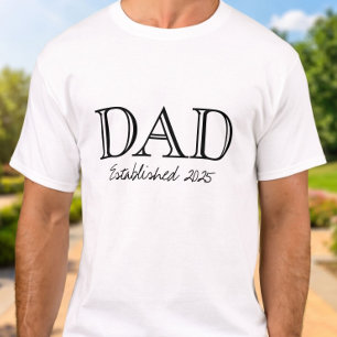 Camiseta Pai Estabelecido Preto Branco Ousado