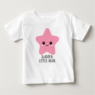 Camiseta Pai Estrela Pequena, Teia Gama Estelar Rosa, Cuta