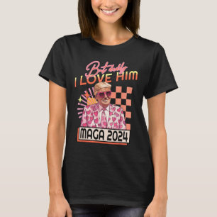 Camiseta Pai Eu Amo-Lo Maga 2024 Donald Trump Back 4th O