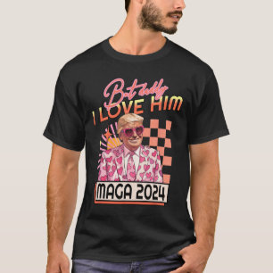 Camiseta Pai Eu Amo-Lo Maga 2024 Donald Trump Back 4th O