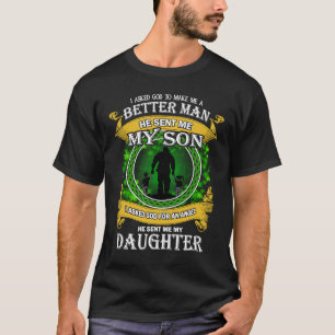 Camiseta Pai Eu Pedi A Deus Para Me Fazer Um Homem Melhor P