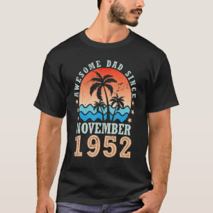 Camiseta Pai Fantástico Desde novembro de 1952 Feliz Aniver