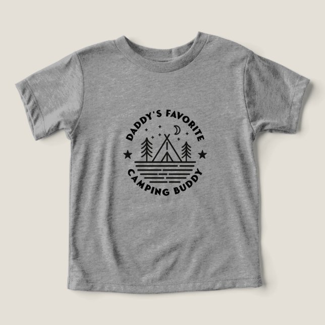 Camiseta Pai Favorito Camping Buddy Baby (Design frontal)