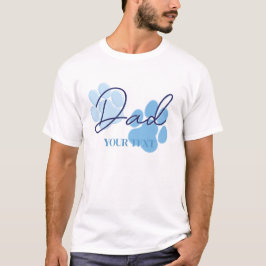 Camiseta Pai Festa de Aniversário Impressão de Pata de Cach