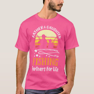 Camiseta Pai Filha Parceiros De Pesca Para Garota-De-Vida