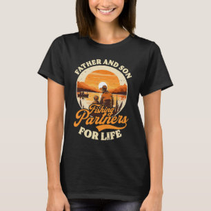 Camiseta Pai Filho Parceiros Para Toda a Vida Fisher Pescad