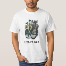 Camiseta Pai Fixbike. Pais de bicicleta extrema. Cavaleiro 