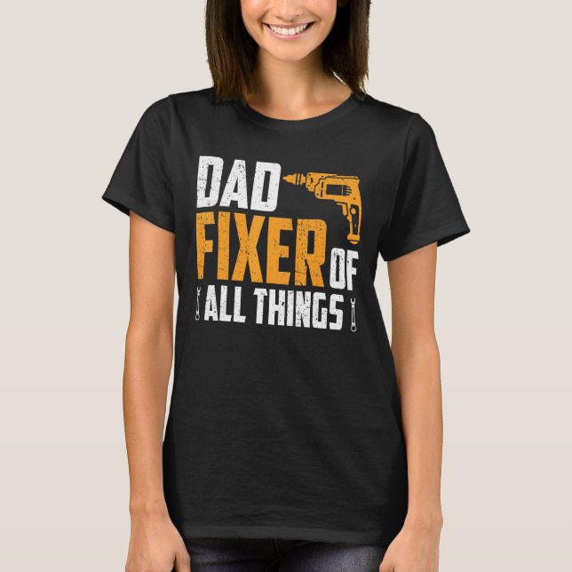 Camiseta Pai Fixer Contratante Carpenter Woodworker Fa (Frente)