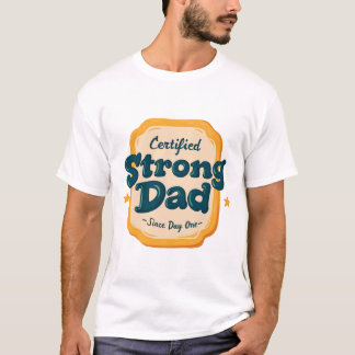 Camiseta Pai forte do dia de os pais