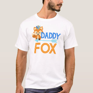 Camiseta Pai Fox Wild One Woodland Party Birthday T Shirt