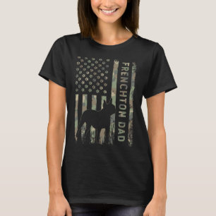 Camiseta Pai Francês Buldogue Boston Terrier Camo Usa Flag