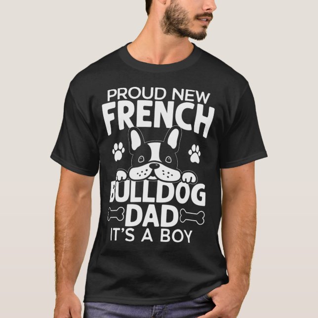 Camiseta Pai francês Buldogue Pai (Frente)