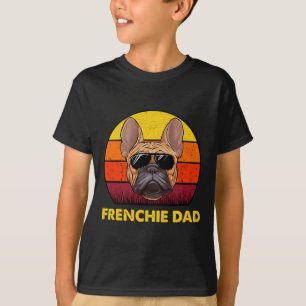 Camiseta Pai Francês Retro Óculos de Sol Pôr do Sol Homens
