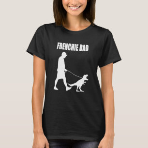 Camiseta Pai francês Trex Dinossaur Frenchie Dog Owne