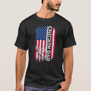Camiseta Pai Frango Bandeira Americana Fazendeiro Dia dos P
