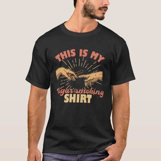 Camiseta Pai Fumante de Charuto e Uísque 7 (Frente)