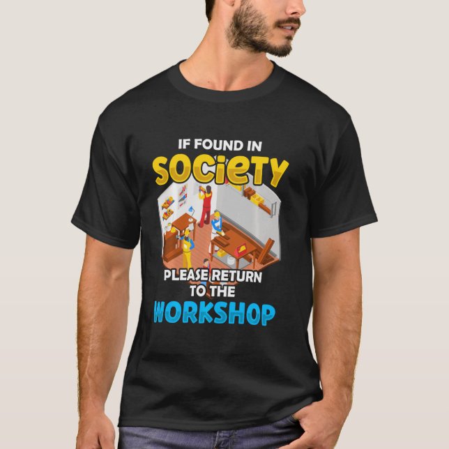 Camiseta Pai Funcional De Madeira Padre Carpenter Volta Par (Frente)