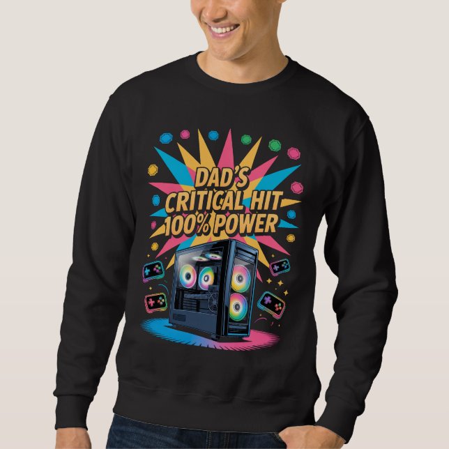 Camiseta Pai Gamer Acerto Crítico do Pai 100% Pode (Frente)