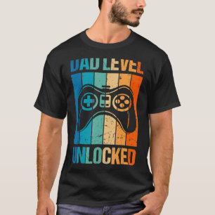 Camiseta Pai Gamer de Dia de os pais Desbloqueado no Nível