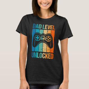Camiseta Pai Gamer de Dia de os pais Desbloqueado no Nível